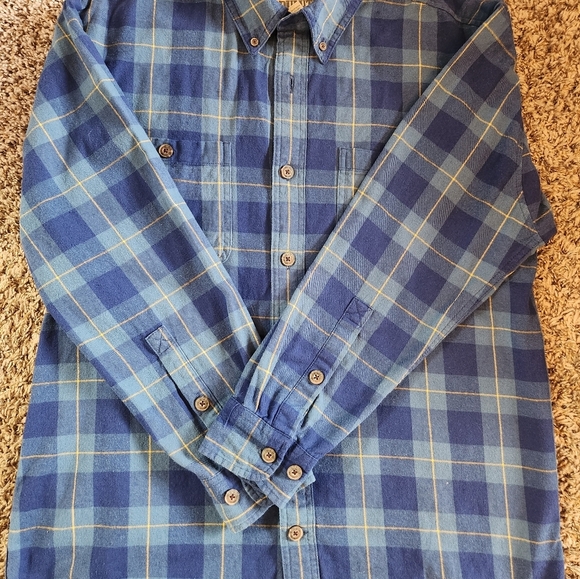 Deluth Trading Co. Blue Plaid Button-Up Shirt Men's Medium - Picture 7 of 7